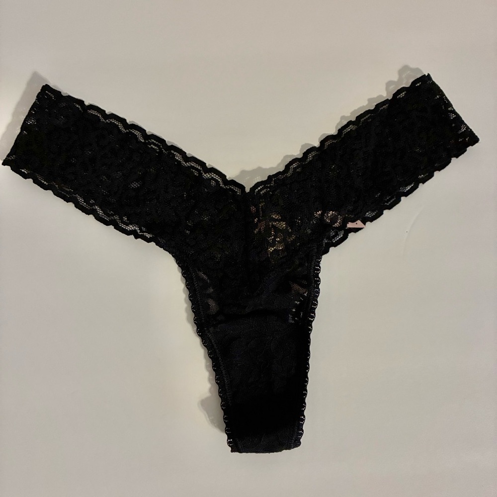 Victoria's Secret "Sexy Little Things" Black Lace Thong Panties